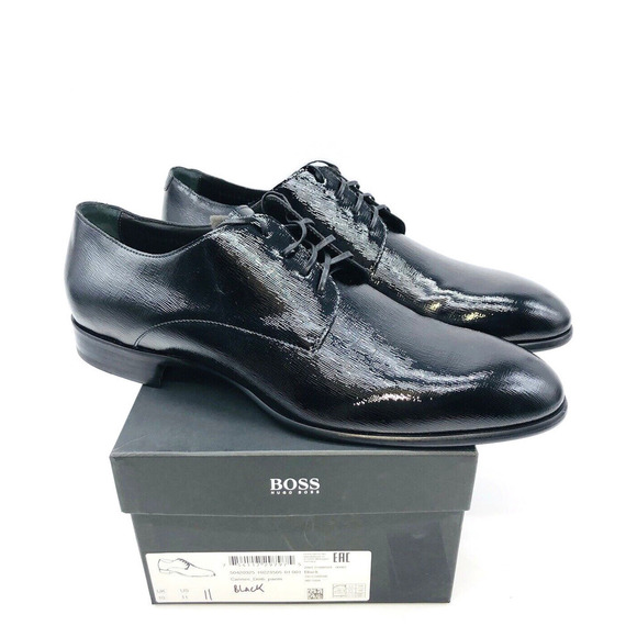 Hugo Boss Men Cannes Cross-Grain Leather Derby Dress Shoes-...